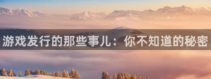 bbin视讯子招聘：游戏发行的那些事儿：你不知道的秘密